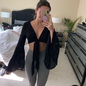 Black crop top